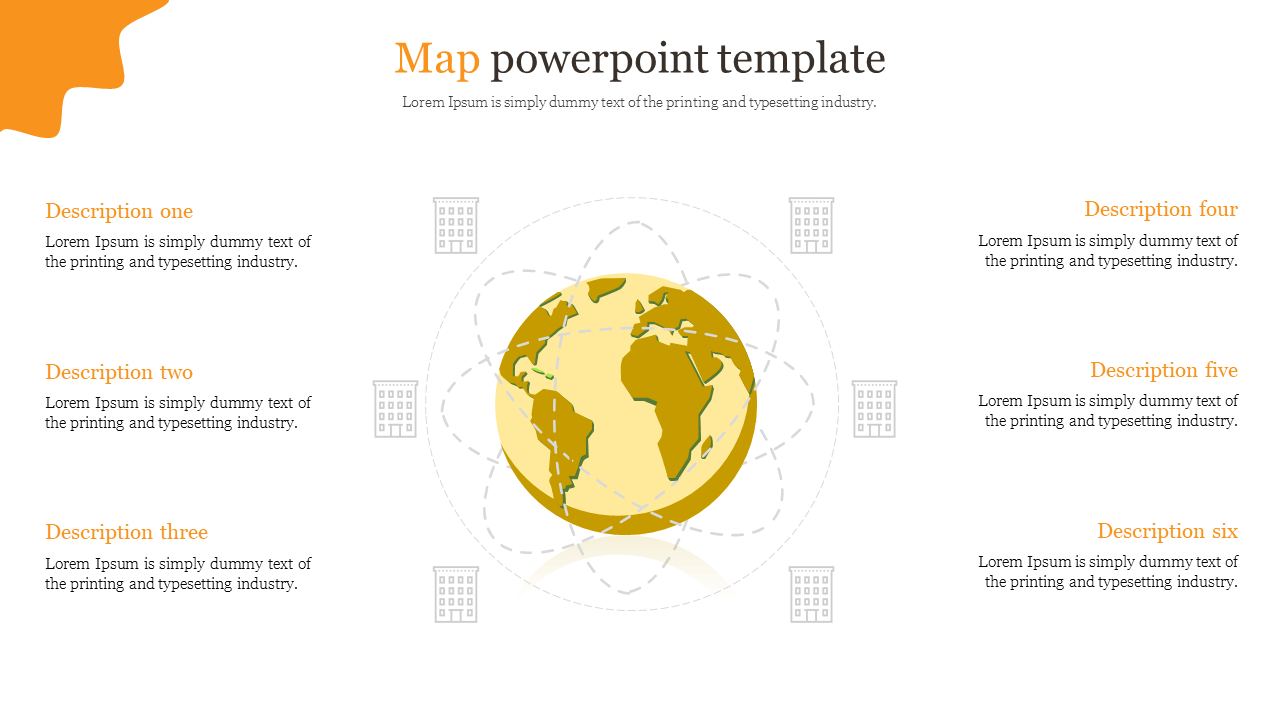 Best Map PowerPoint Template For Construction Presentation